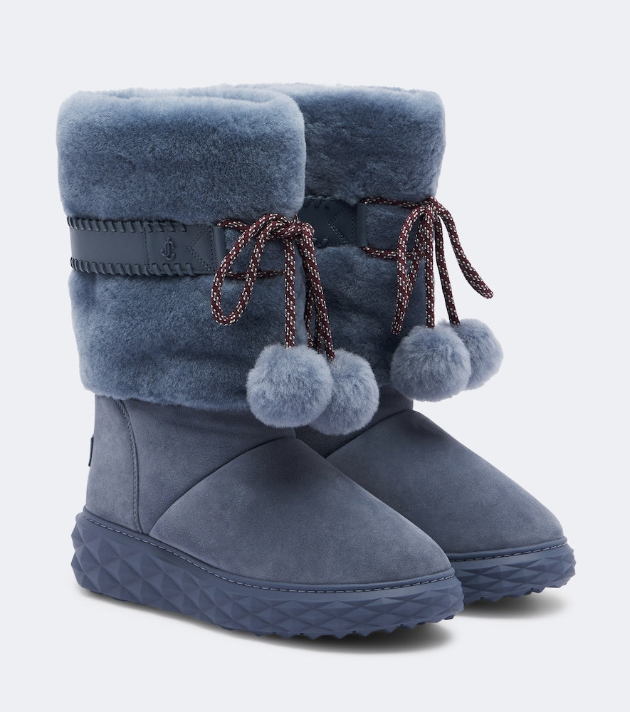 Jimmy Choo Cobi suede mid-calf boots (Blue) - Flat Boots