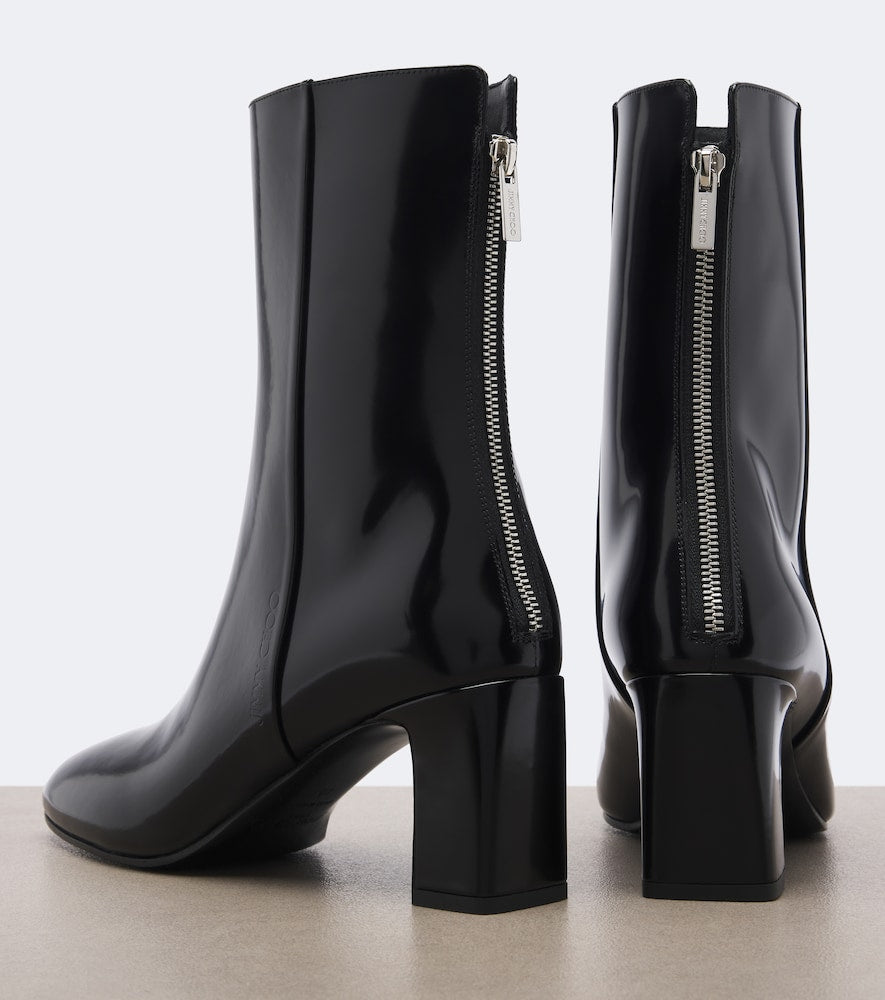Jimmy Choo Daze patent leather ankle boots (Black) - Mid Heels