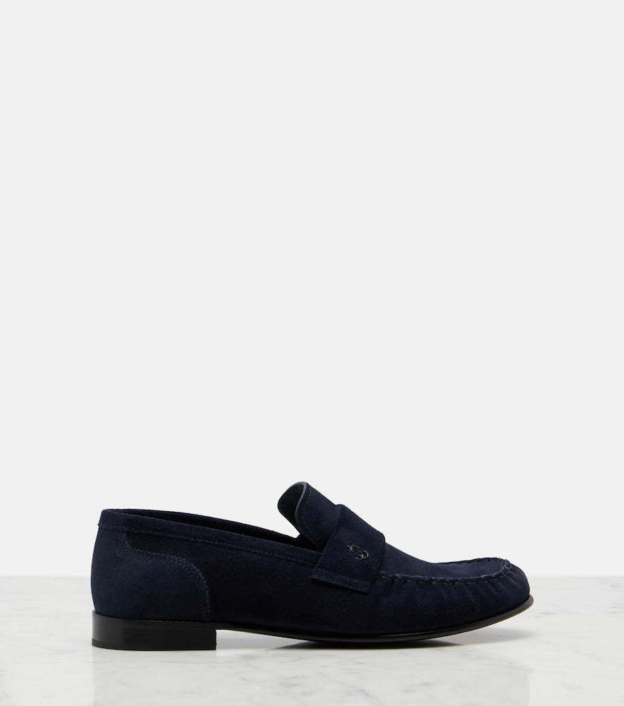 Jimmy Choo Ellis suede loafers - Blue Loafers