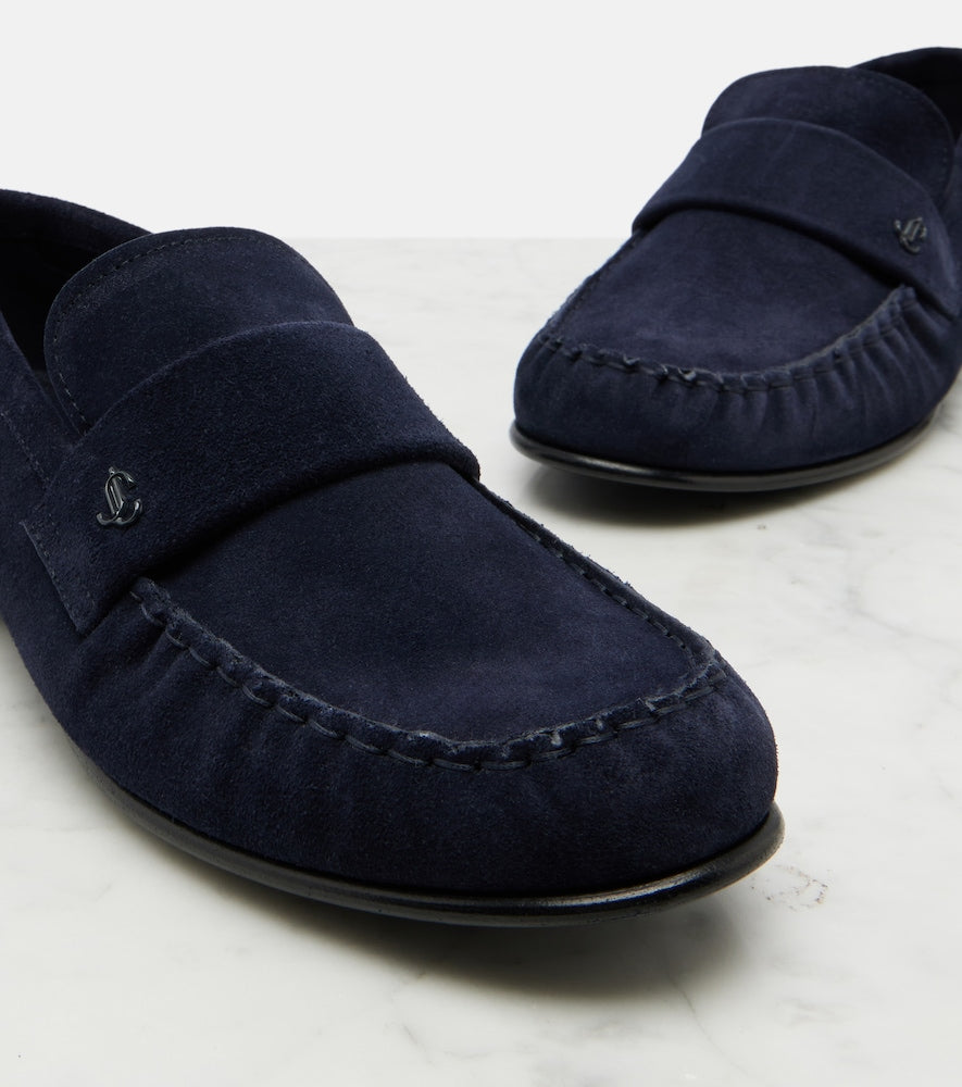 Jimmy Choo Ellis suede loafers - Blue Loafers