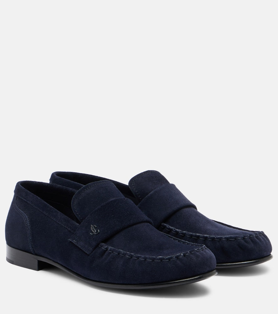 Jimmy Choo Ellis suede loafers - Blue Loafers