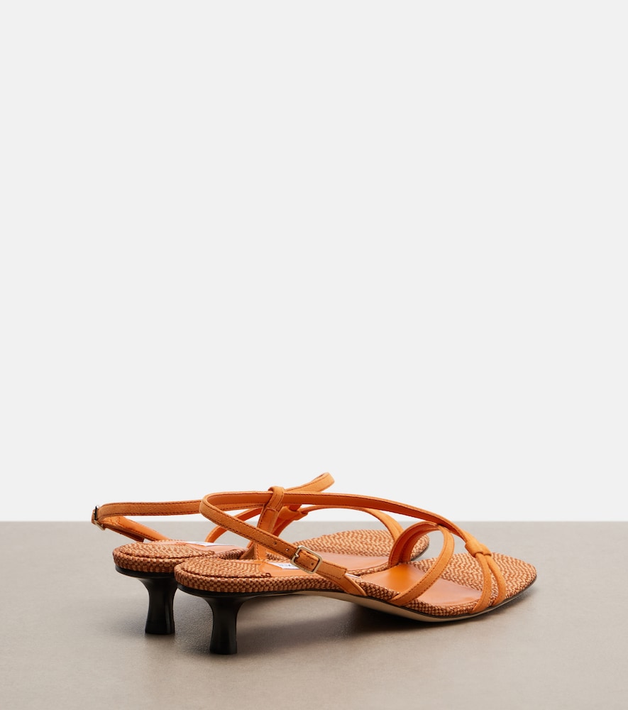 Jimmy Choo Farris suede sandals (Orange) - Mid Heel Sandals