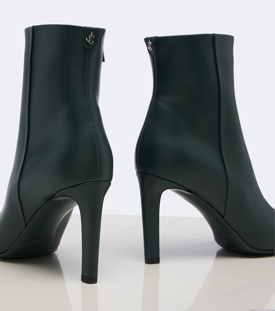 Jimmy Choo Frankie leather ankle boots in Green - Mid Heels