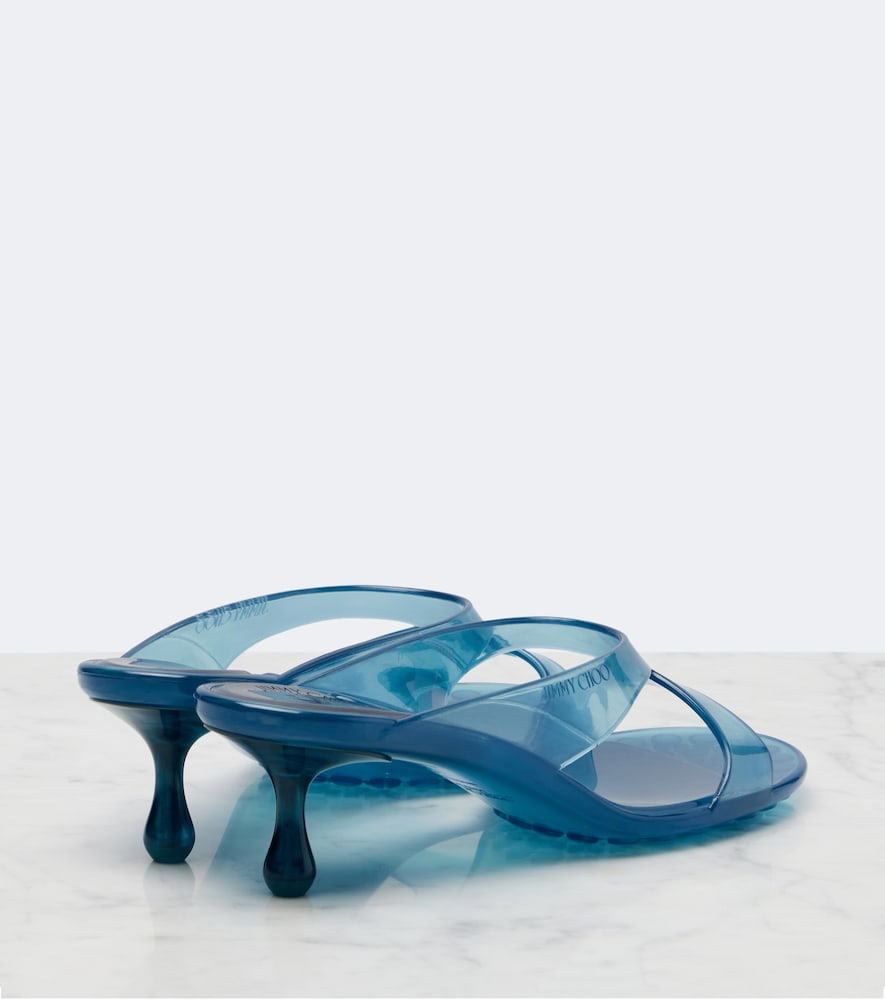 Blue Jimmy Choo Jelly Drop mules - Mid Heel Sandals