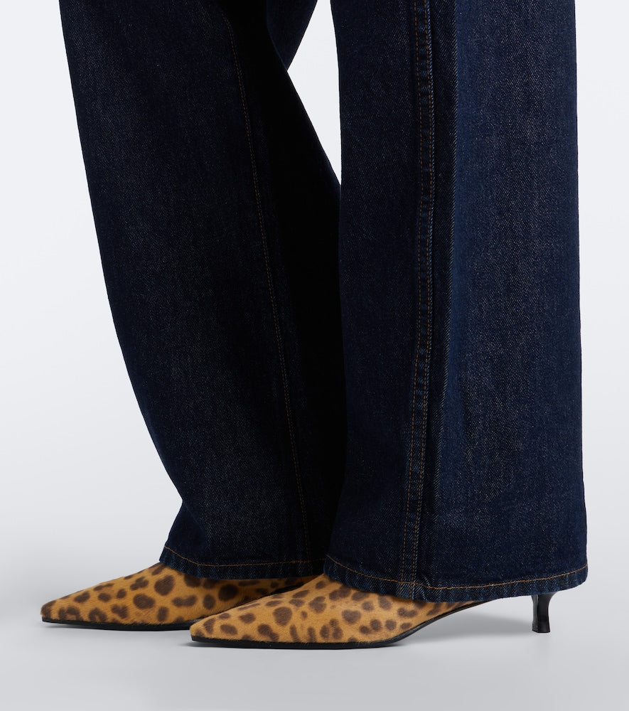 Jimmy Choo Lory leopard-print calf hair ankle boots (Brown) - Mid Heels