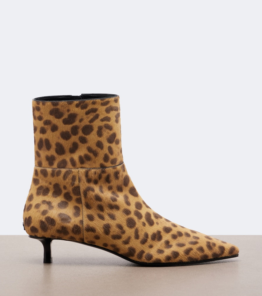 Jimmy Choo Lory leopard-print calf hair ankle boots (Brown) - Mid Heels