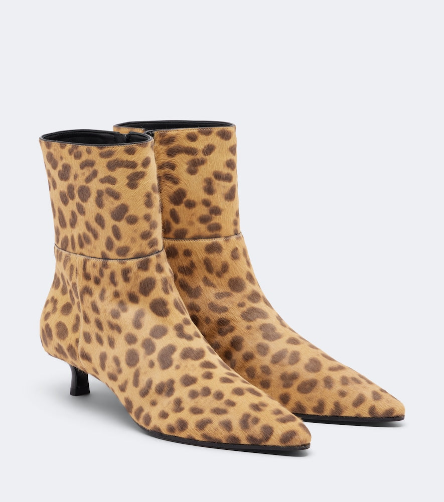 Jimmy Choo Lory leopard-print calf hair ankle boots (Brown) - Mid Heels