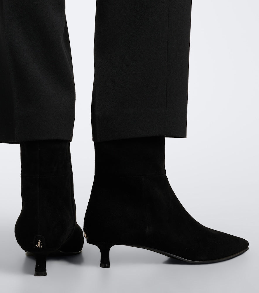 Jimmy Choo Lory suede ankle boots (Black) - Mid Heels