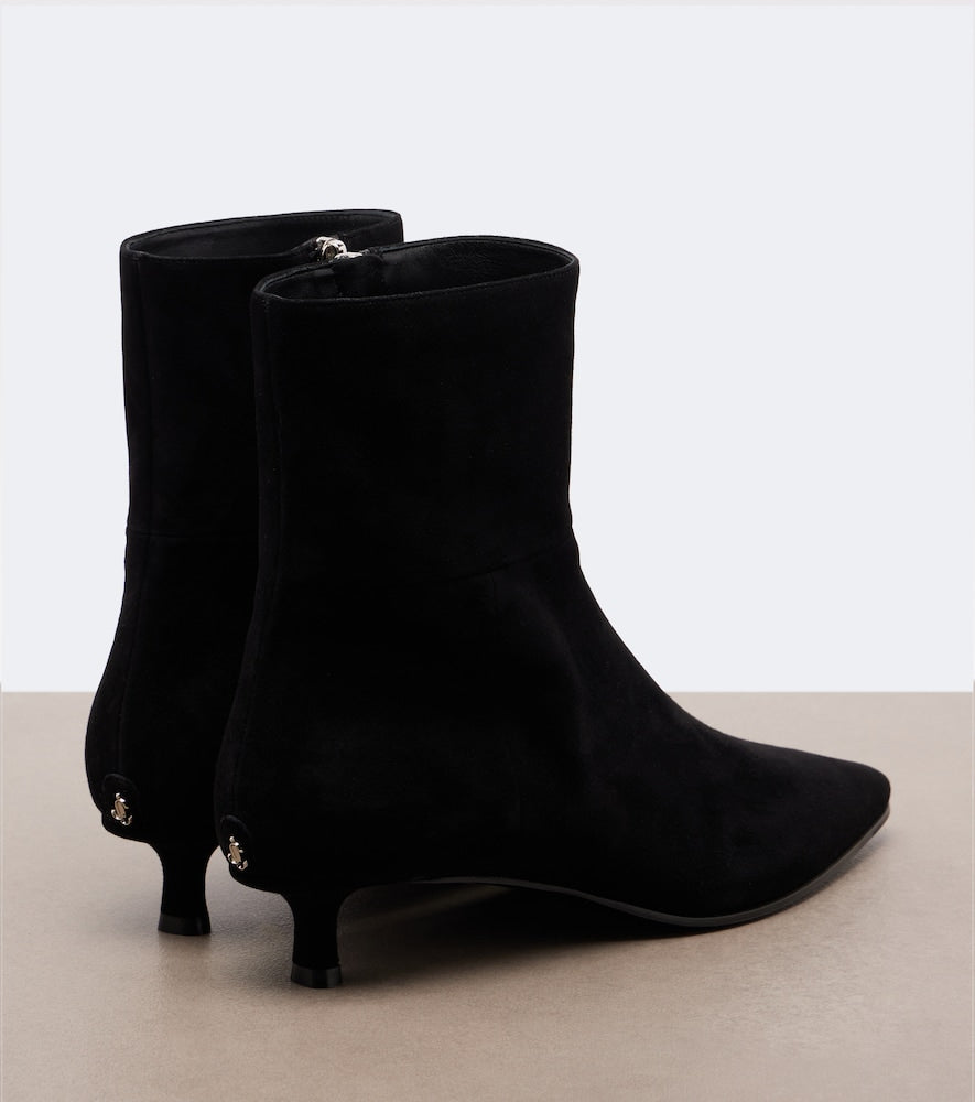 Jimmy Choo Lory suede ankle boots (Black) - Mid Heels