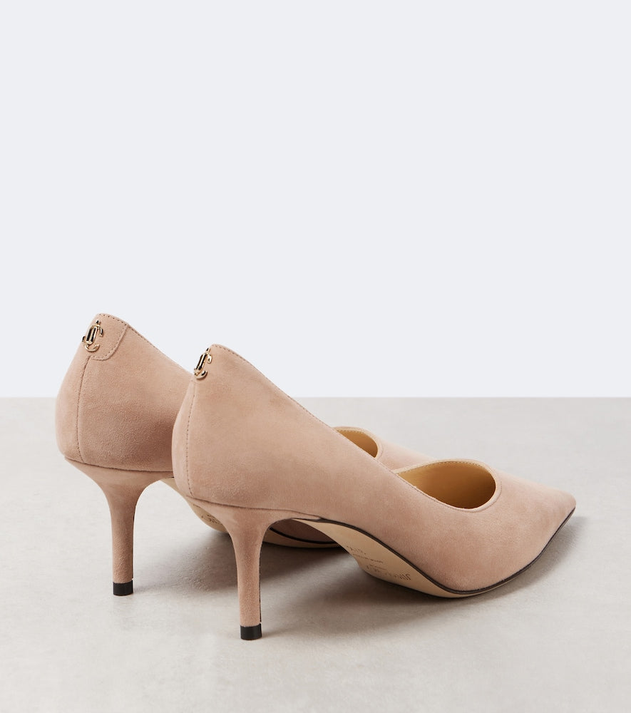 Jimmy Choo Love 65 suede pumps in Pink - Mid Heel Pumps