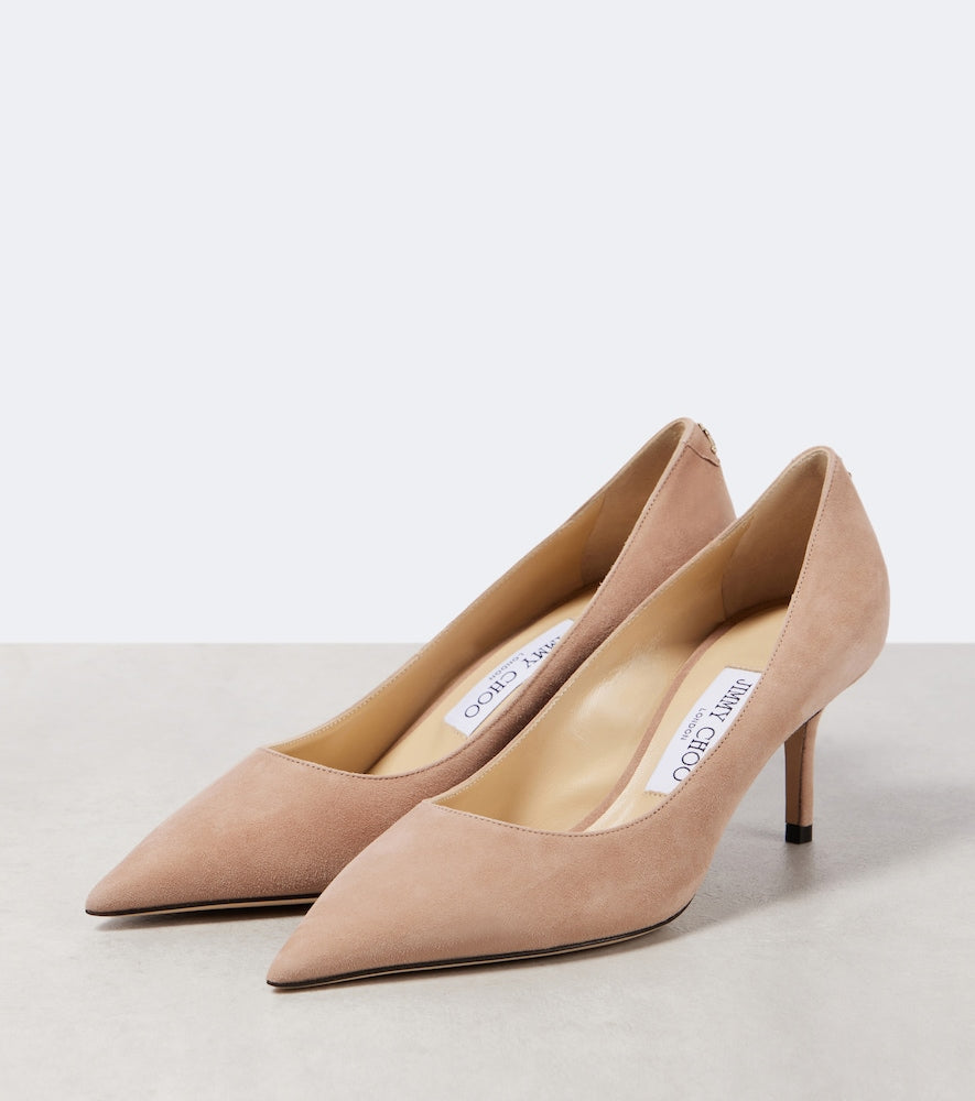 Jimmy Choo Love 65 suede pumps in Pink - Mid Heel Pumps