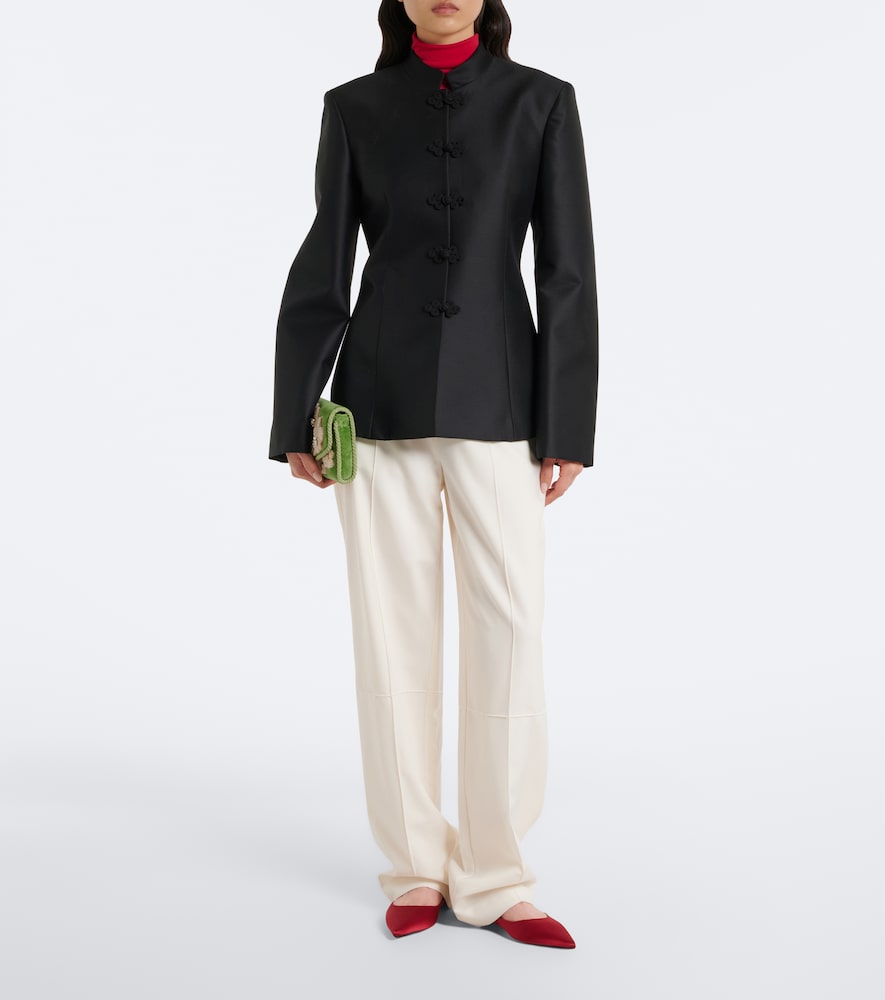 Jimmy Choo Love satin ballet flats - Red Ballerina Flats