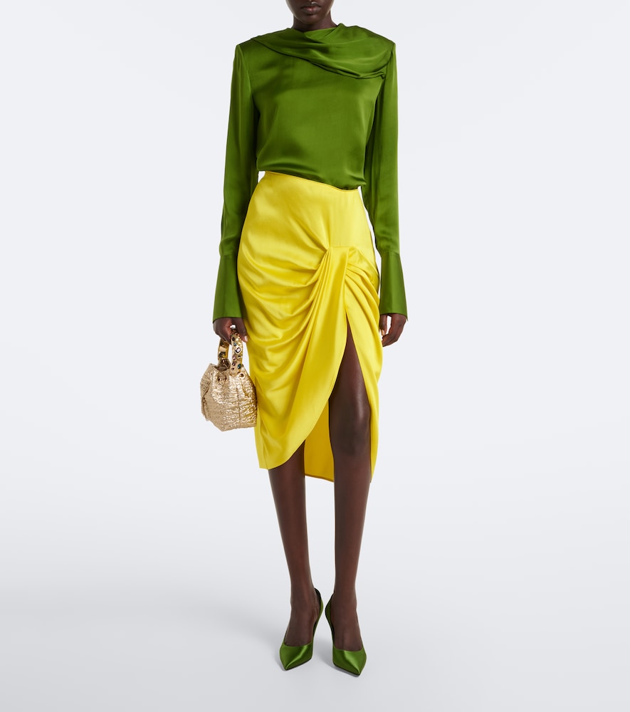 Jimmy Choo Love satin pumps (Green) - Mid Heel Pumps
