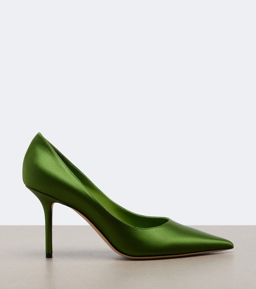 Jimmy Choo Love satin pumps (Green) - Mid Heel Pumps