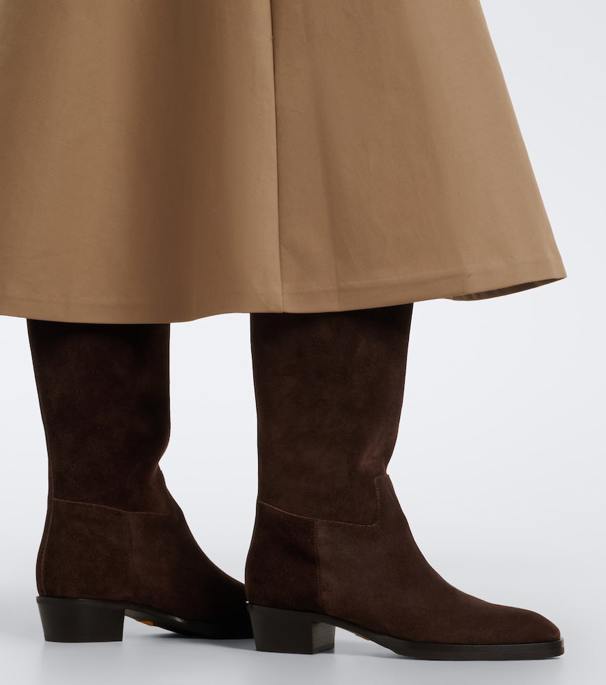 Jimmy Choo Mave suede leather knee-high boots - Brown Mid Heels