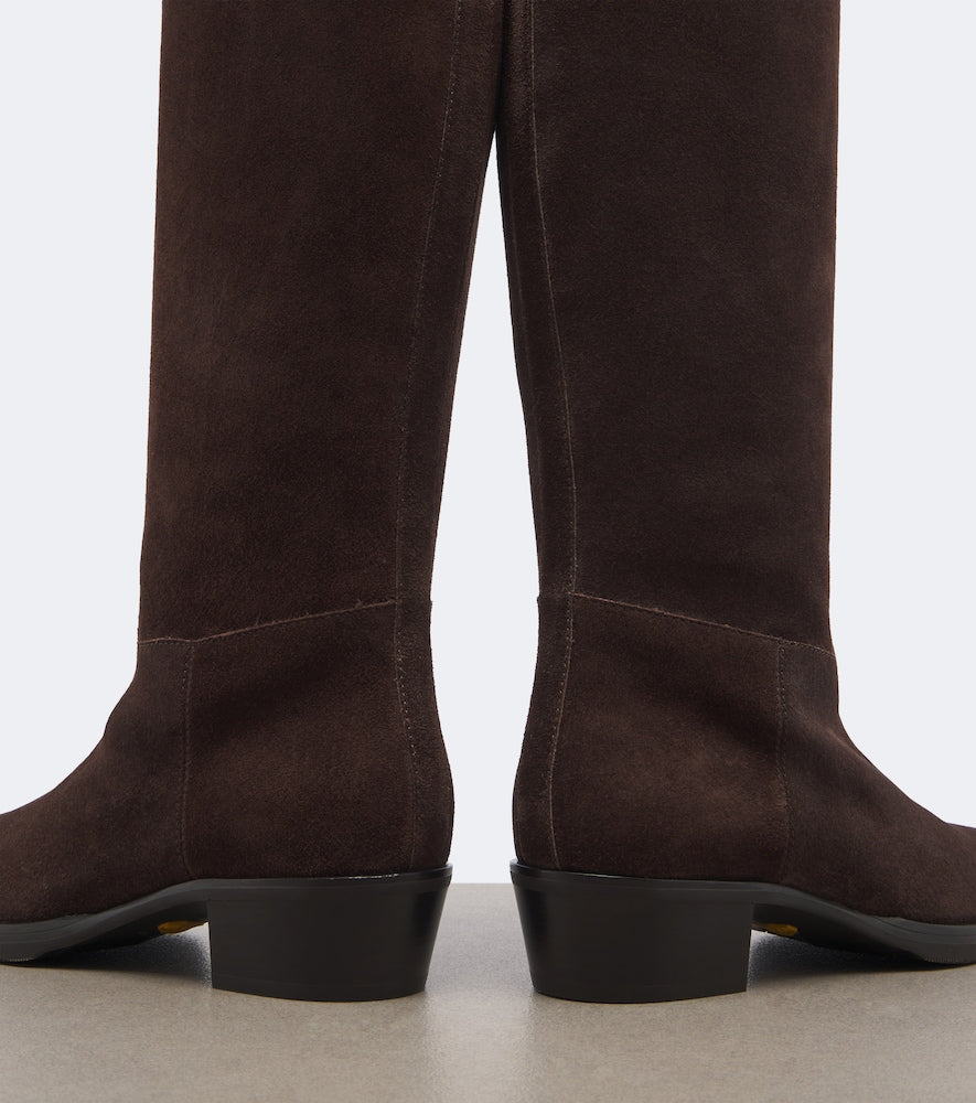 Jimmy Choo Mave suede leather knee-high boots - Brown Mid Heels