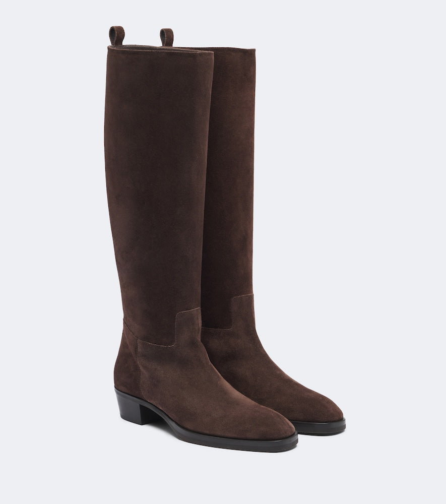 Jimmy Choo Mave suede leather knee-high boots - Brown Mid Heels