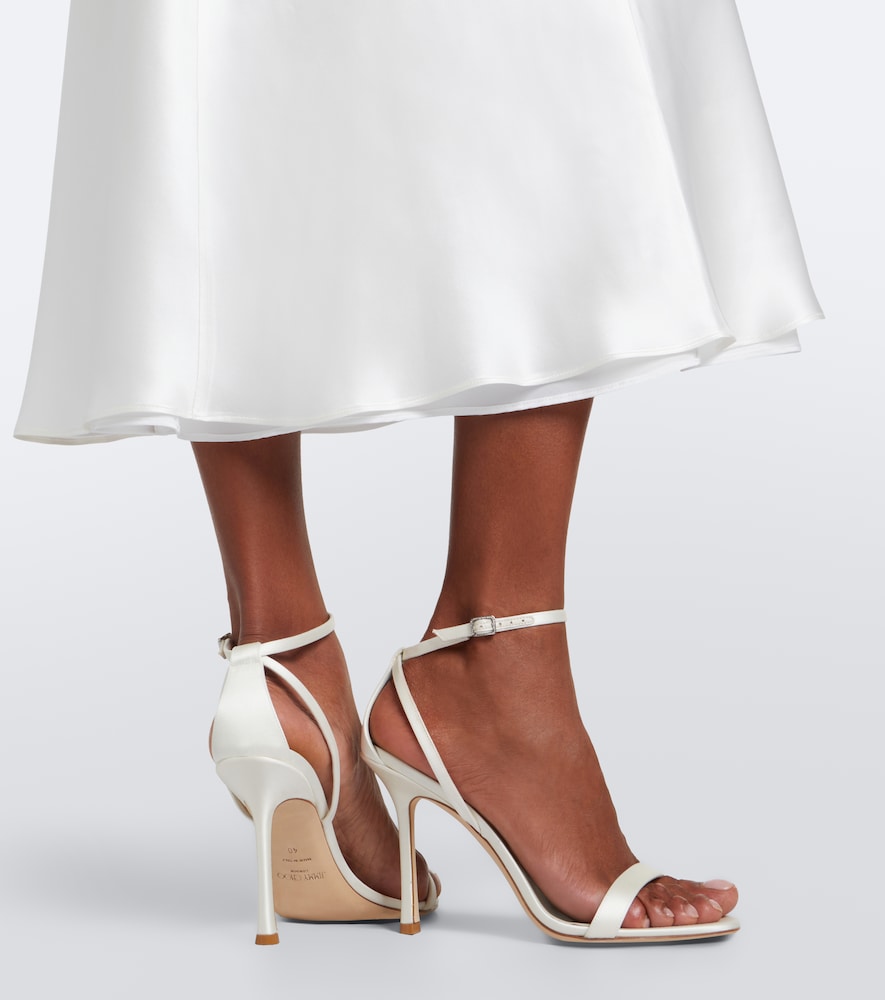 Jimmy Choo Moza satin sandals - White High Heels