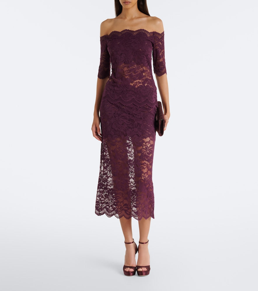 Jimmy Choo Pattie lace platform sandals - Burgundy High-Heel Sandals