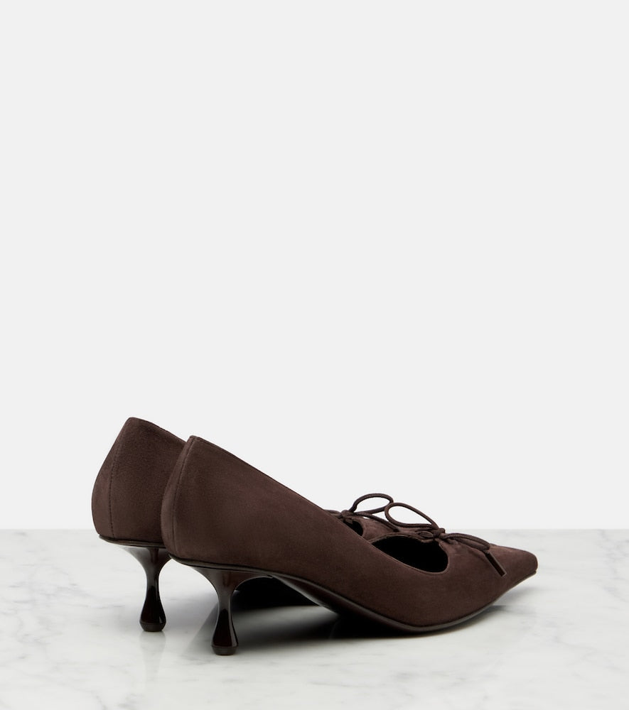 Jimmy Choo Scarlett suede pumps in Brown - Mid Heel Pumps