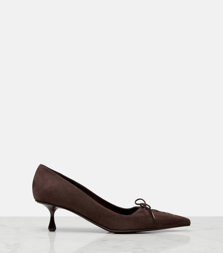 Jimmy Choo Scarlett suede pumps in Brown - Mid Heel Pumps