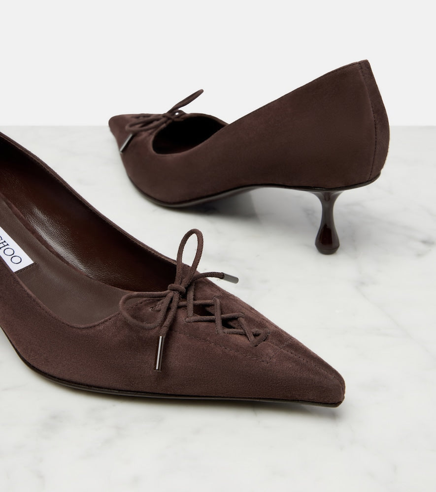 Jimmy Choo Scarlett suede pumps in Brown - Mid Heel Pumps