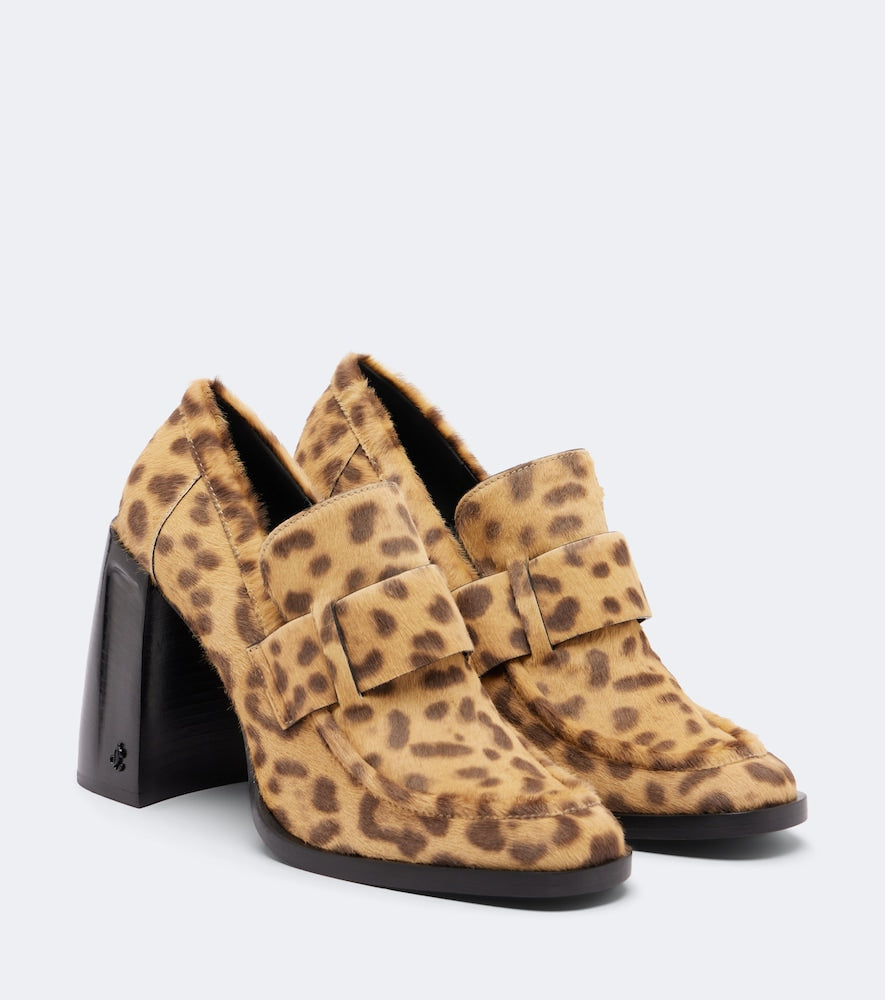 Multicoloured Jimmy Choo Tylor leopard-print calf hair loafer pumps - High-Heel Pumps