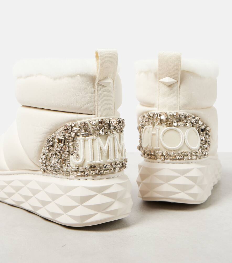 Jimmy Choo Xan shearling-lined leather snow boots
