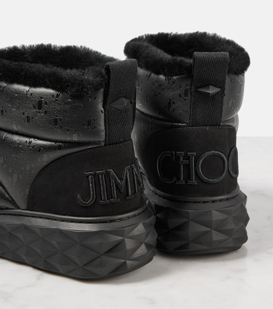 Jimmy Choo Xan shearling-lined leather snow boots