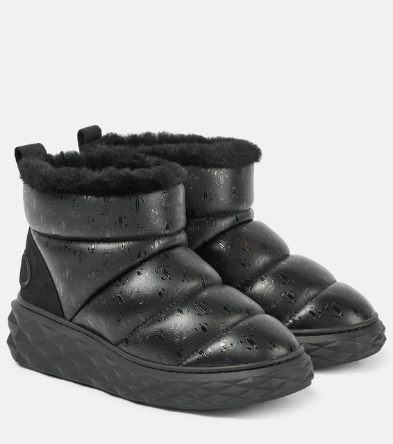 Jimmy Choo Xan shearling-lined leather snow boots