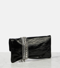 Jimmy Choo Zandra crystal-embellished leather clutch