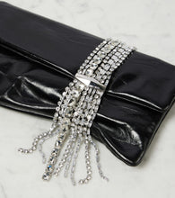 Jimmy Choo Zandra crystal-embellished leather clutch