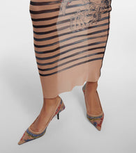 Jimmy Choo x Jean Paul Gaultier embellished mesh pumps