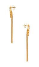 Joanna Laura Constantine Pave Waves Earrings in Metallic Gold