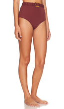 Johanna Ortiz African Nomad High Waist Bikini Bottom in Brown