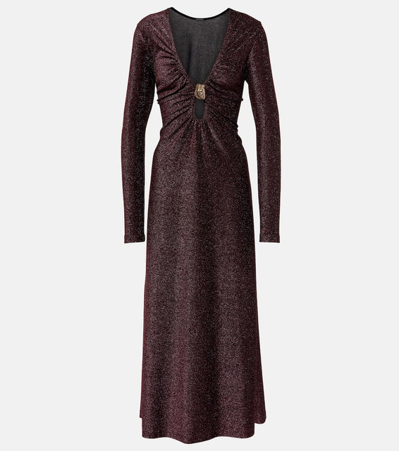 Johanna Ortiz Cutout Lurex√Ç¬Æ midi dress