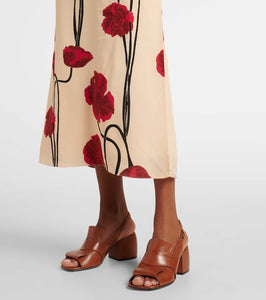 Johanna Ortiz Draped floral silk maxi dress