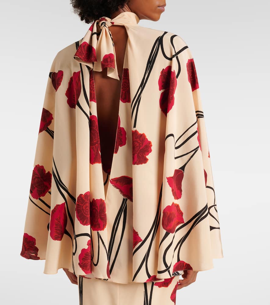 Johanna Ortiz Draped floral silk maxi dress