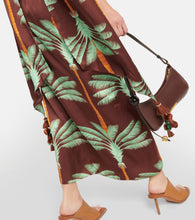 Johanna Ortiz Embroidered printed silk maxi dress