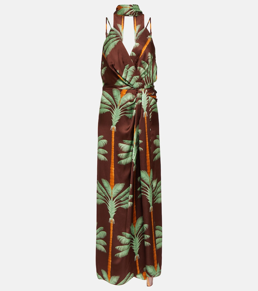 Johanna Ortiz Embroidered printed silk maxi dress. Johanna Ortiz 刺绣印花真丝长裙