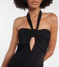 Johanna Ortiz Feather-trimmed  maxi dress