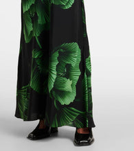 Johanna Ortiz Floral embroidered silk gown with cape