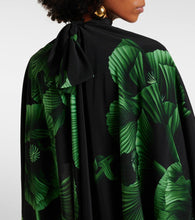 Johanna Ortiz Floral embroidered silk gown with cape