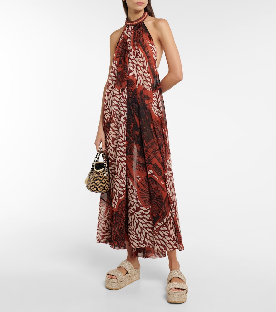 Johanna Ortiz Floral halterneck maxi dress