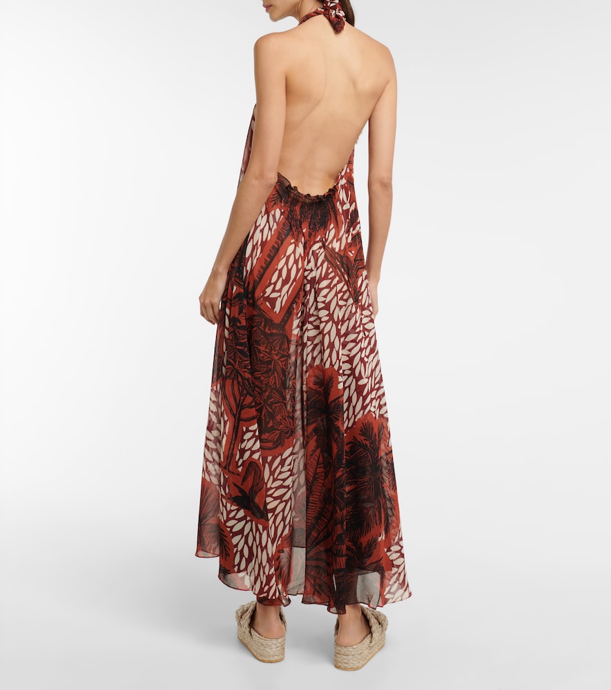 Johanna Ortiz Floral halterneck maxi dress