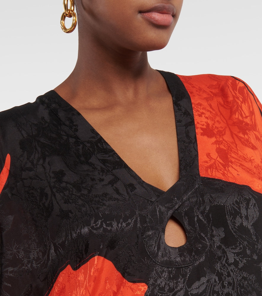 Johanna Ortiz Floral jacquard maxi dress