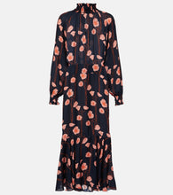 Johanna Ortiz Floral silk georgette midi dress. Johanna Ortiz 花卉图案真丝乔其纱中长连衣裙