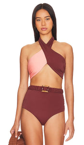Johanna Ortiz Ginger Spice Bikini Top in Brown - Johanna Ortiz - Haut de bikini Ginger Spice en marron - Johanna Ortiz 棕色 Ginger Spice 比基尼上衣 - Johanna Ortiz Ginger Spice Bikinioberteil in Braun - Johanna Ortiz 진저 스파이스 비키니 탑 브라운 색상 - Top bikini Johanna Ortiz Ginger Spice in marrone