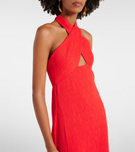Johanna Ortiz Halterneck cutout maxi dress