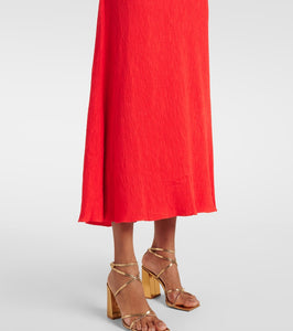 Johanna Ortiz Halterneck cutout maxi dress